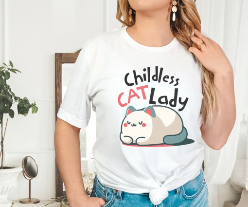 Childless Cat Lady Tshirt, 2024 Election Political Shirt, Proud Childless Cat Lady Tee, Cat Ladies Vote, Cat Ladies for Kamala, Vote Blue