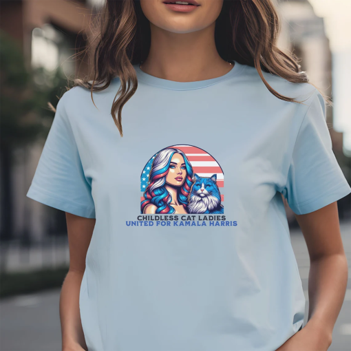 Childless Cat Ladies United for Harris Shirt, Childless Shirt, Childless Cat Lady Shirt, Childfree by Choice, Vote Blue, Kamala Harris 2024