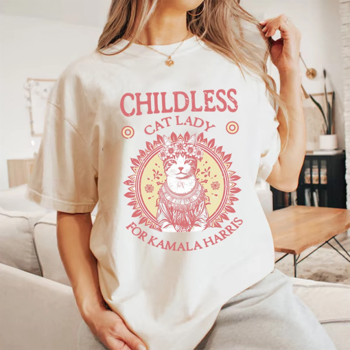 Childless Cat Lady shirt, Rocker Tee, Vote 2024, Feminist Voting Shirt, Anti Republican T-Shirt, Pro Choice, liberal, Fight For Democracy