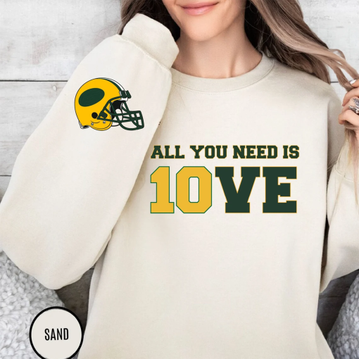 All You Need is Love Sweatshirt, Unisex Shirt, Gift For Her, All You Need Is Jordan Love Football Crewneck and Hoodie