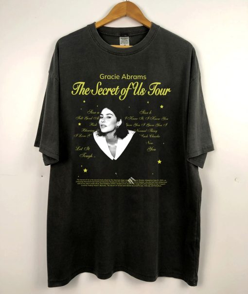 Gra.cie Abrams Music Concert Tour 2024 Shirt, The Secret Of Us Tour 2024 Album Shirt, Funny Gra.cie Abrams Tour Merch Shirt, Vintage Tee