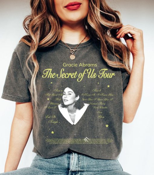 Gra.cie Abrams Music Concert Tour 2024 Shirt, The Secret Of Us Tour 2024 Album Shirt, Funny Gra.cie Abrams Tour Merch Shirt, Vintage Tee