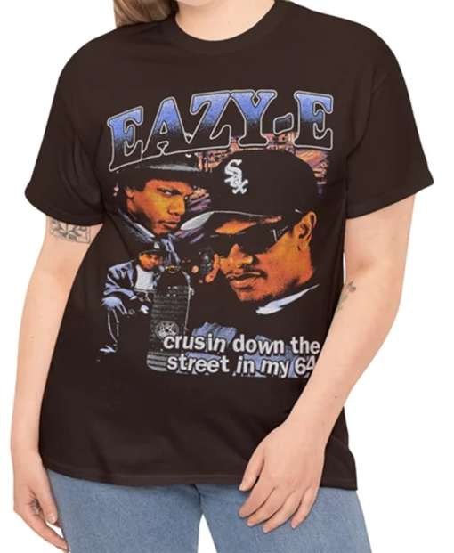 Eazy E N.W.A T Shirt, Eazy-E Shirt, Bootleg Rap Retro 90s Casual Men Women T-Shirt