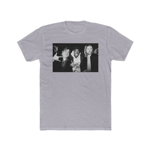 Unisex t-shirt Chris Farley Pac Shakur and Kurt Cobain partying – Vintage 90s kid tee streetwear tshirt hip hop best seller