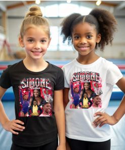 SIMONE BILES Bootleg Style Childrens T-Shirt American…