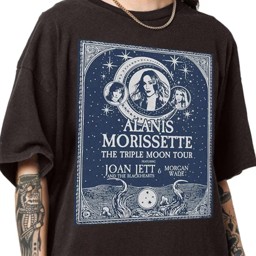 Alanis Morissette The Triple Moon Tour 2024 T-Shirt, Alanis Morissette 2024 Tour Shirt, Alanis Morissette Merch, Alanis Morissette Fan Gift