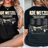 Koe Wetzel Graphic Shirt, Koe Wetzel Country Music Song Tee, Koe Wetzel Tour Tee, Koe Wetzel 2024 Concert Tee, Cowboy Country Shirt