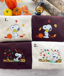 Snoopy Autumn – Embroidered Shirts