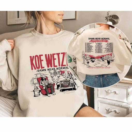 Koe Wetzel – Damn Near Normal World Tour 2024 Shirt, Koe Wetzel Fan Shirt, Koe Wetzel 2024 Concert Shirt, Damn Near Normal Tour 2024 Shirt