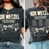 Koe Music 2024 T-Shirt, Ko.e Wet.zel tour 2024 shirt, Wetzel Fan Lover Gift, Wetzel country music shirt, Gift for men women unisex tshirt