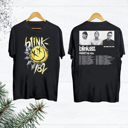 Smile Blink 182 Band World Tour 2024 Shirt, Blink Smile 182 Band T-shirt, Blink 182 Fan Gift Shirt, Blink 182 One More Time Tour 2024 Shirt