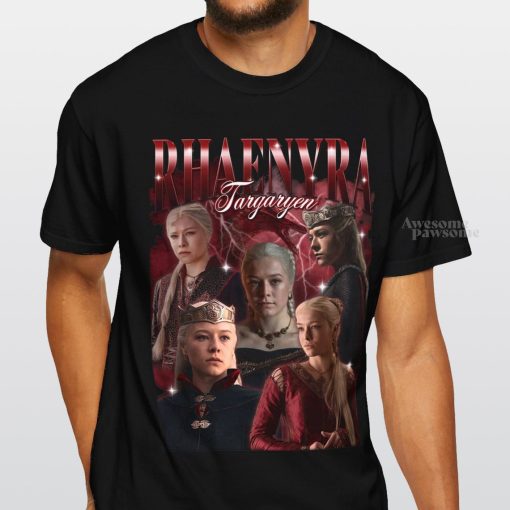 Team Black Shirt, Retro 90s Bootleg T-shirt, Rhaenyra Targaryen shirt, Custom Tee From Photo, GOT Fan Shirt, TV Show Character Tee