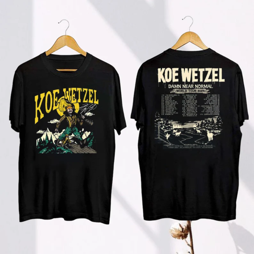 Koe Wetzel Graphic Shirt, Koe Wetzel Damn Near Normal Tour 2024 Shirt, Koe Wetzel Fan Gift, Koe Wetzel Rock Country Shirt, Koe Wetzel Merch