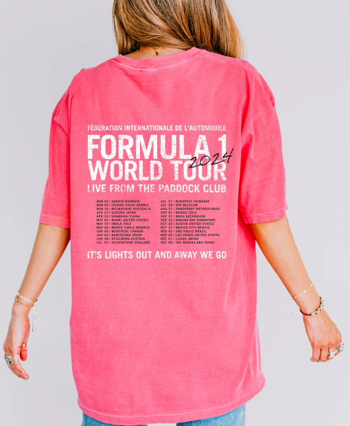 F1 WORLD TOUR 2024 Trendy F1 Shirt/Formula 1 Shirt/Formula 1 Shirts/Formula One Shirt/F1 Shirt Women/Aesthetic F1 Shirt/Grand Prix/Racing