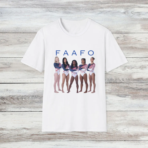 FAAFO Simone Biles USA Gymnastics Funny Team America Shirt Unisex Softstyle T-Shirt