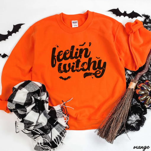 Cute Retro Feeling Witchy Sweatshirt, Spooky Halloween Ghost Sweatshirt, Spooky Season, Fall Halloween Lover Shirt, Halloween Gift for Her