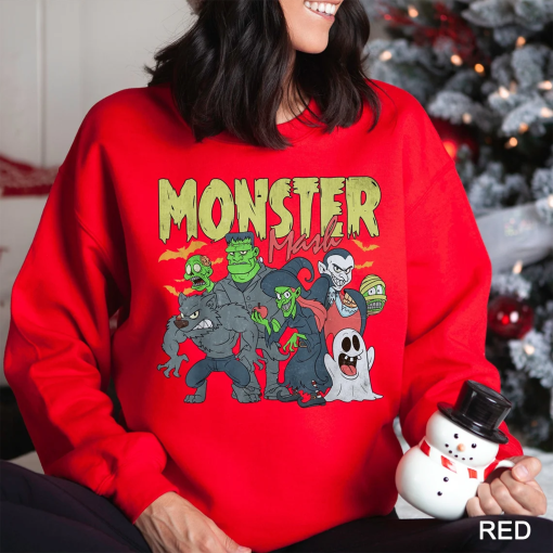 Monster Mash Halloween Sweatshirt, Monster Mash Halloween Hoodie, Halloween Monsters Sweatshirt, Halloween Party Hoodie