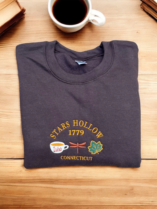 Stars hollow, gilmore girls, halloween sweatshirt, halloween shirt, fall crewneck, womens sweatshirt, embroidered sweater, womens sweater