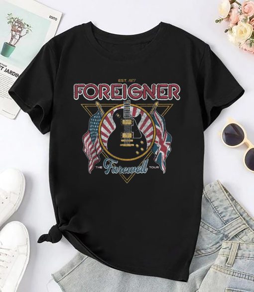 Foreigner Band 90s Vintage Shirt, Foreigner Band Rock Music, Foreigner Fan Gift, Foreigner Band Merch, Foreigner Farewell Tour 2024 Shirt