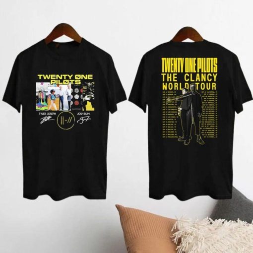 Tw-enty O-ne Pilots Clancy World Tour 2024 TShirt, Twe-nty O-ne Pilots Signatures Shirt, Tw-enty O-ne Pilots Fan Shirt, Twe-nty O-ne Pilots Merch