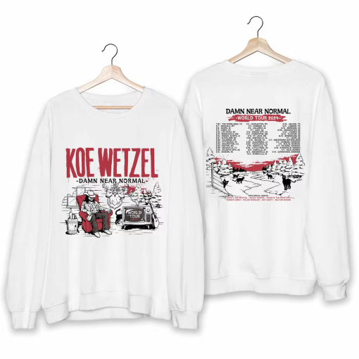 Koe Wetzel – Damn Near Normal World Tour 2024 Shirt, Koe Wetzel Fan Shirt, Koe Wetzel 2024 Concert Shirt, Damn Near Normal Tour 2024 Shirt