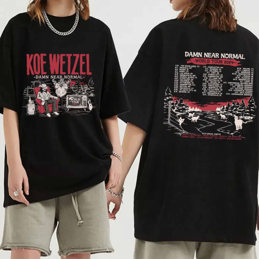 Koe Wetzel – Damn Near Normal World Tour 2024 Shirt, Koe Wetzel Fan Shirt, Koe Wetzel 2024 Concert Shirt, Damn Near Normal Tour 2024 Shirt