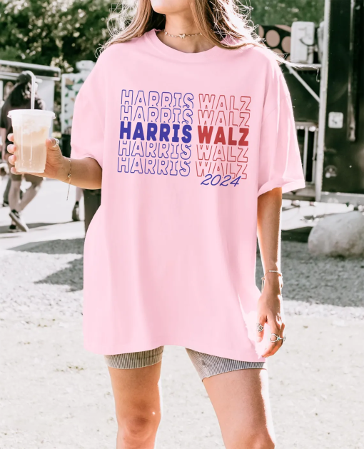 Comfort Colors® Kamala Harris Walz 2024 Shirt, Madam President Election T-shirt, Retro Voting Tee, Democrat Rally Gift For Liberal Voter