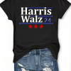 Comfort Colors® Kamala Harris Walz 2024 Shirt, Madam President Election T-shirt, Retro Voting Tee, Democrat Rally Gift For Liberal Voter