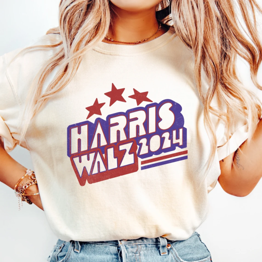 Harris Walz Shirt Retro Vibe Kamala Harris Election 2024 Shirts Kamala Harris Tim Walz President Vice President Tees Gift For Democrat