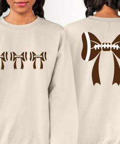 Football Bows Front and Back Sweatshirt, Football…