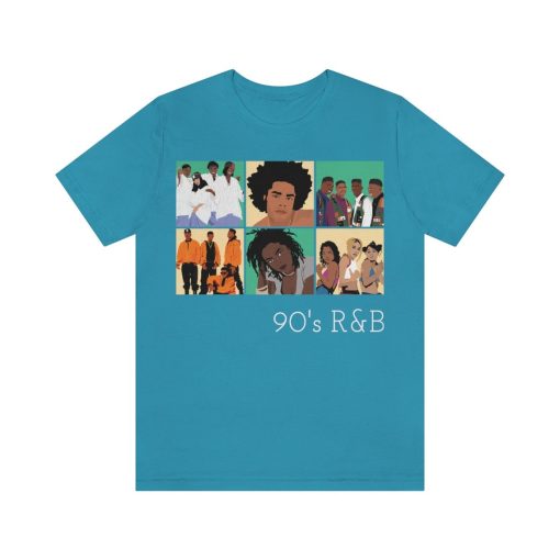 R&B T Shirt Unisex 90s Tee For Music Lovers With Fave RnB Artists Jodeci T-Shirt TLC Xscape Maxwell Boyz II Men Lauryn Hill Throwback