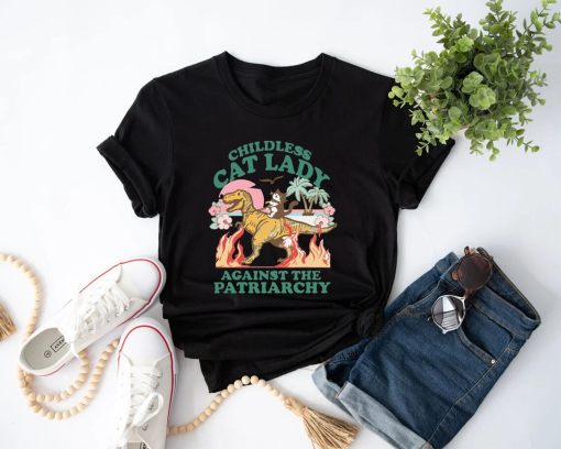 Childless Cat Lady Shirt, Childless Cat Lady Against The Patriarchy shirt, Feminist Shirt, Kamala Harris Election 2024 Shirt,Vote Blue shirt