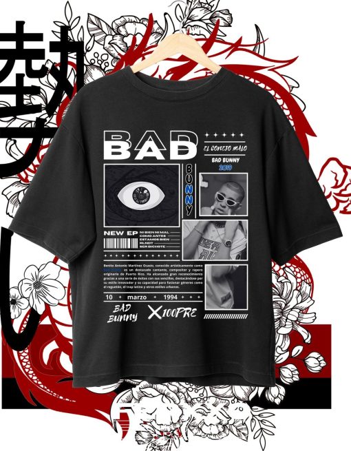 Bad Bunny T-shirt Design, Album X 100pre, Bad Bunny Album Cover, Bad Bunny Png, High Quality Png, Bad Bunny Fan Merch