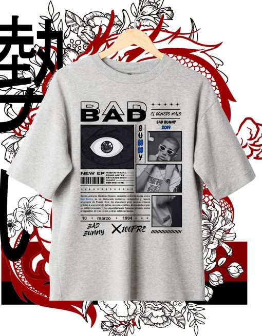 Bad Bunny T-shirt Design, Album X 100pre, Bad Bunny Album Cover, Bad Bunny Png, High Quality Png, Bad Bunny Fan Merch