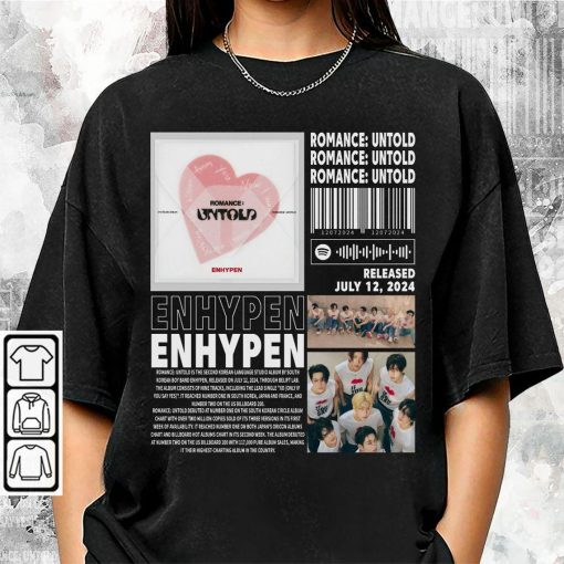 BlvckStyle ENHYPEN Shirt, Romance Untold Album Vintage, Enhypen Kpop Album Bootleg 90s Gift Unisex Shirt, Hoodie, Sweatshirt