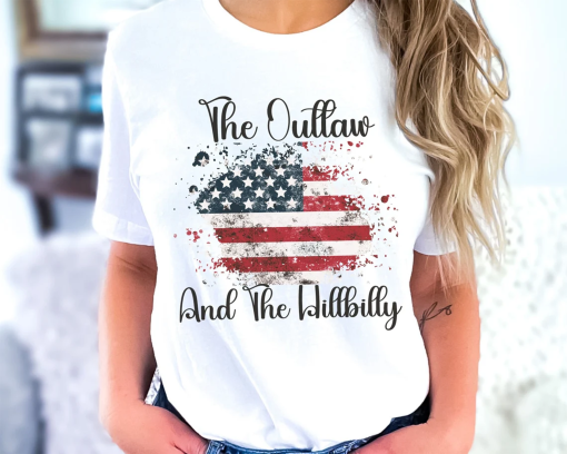 Outlaw Hillbilly 2024 Shirt, Funny Republican Election 2024 Shirt, DJT and Vance Shirt, Patriotic Shirt, Make America Great Again Gift