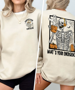 911 Dispatcher Halloween Shirt, Dispatcher Skeleton T-shirt,…