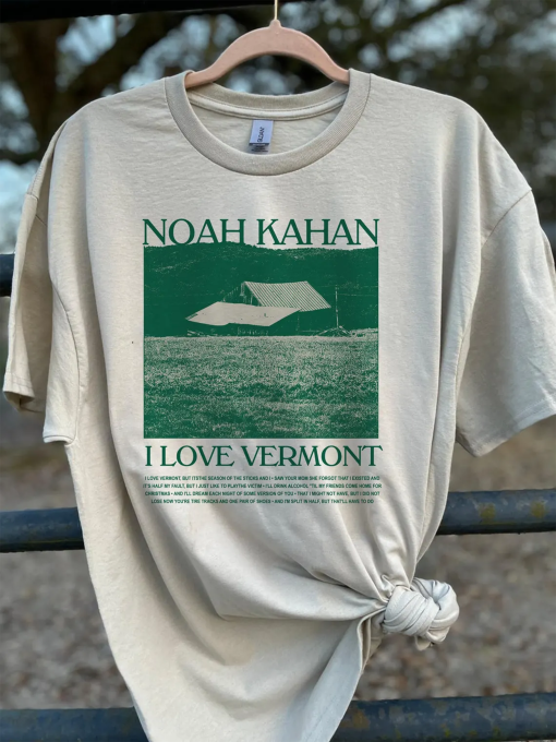 Noah Kahan I love Vermont aesthetic shirt, Noah Kahan inspired shirt