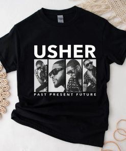 New Usher Concert Shirt, Retro Graphic R&B…