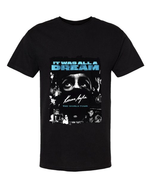 Karan Aujla: It Was All A Dream World Tour 2024 T-Shirts Black