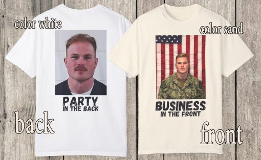 Business In The Front Party In The Back Zach Bryan Comfort Colors Unisex Garment-Dyed T-shirt