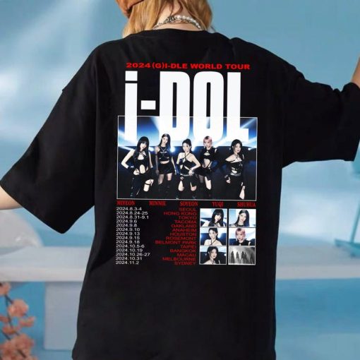 GIDLE i-DOL World Tour T-shirt, GIDLE I Sway Album Shirt, (G)I-dle Members Kpop Miyeon Minnie Soyeon Yuqi Shirt Sweatshirt Fan Gifts