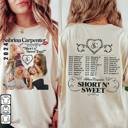 BlvckStyle Sabrina Carpenter Tour 2024 Shirt, Sabrina Carpenter Short N Sweet Tour Gift 2 Side Unisex Shirt, Hoodie, Sweatshirt