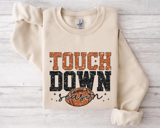 Touch Down Season Shirt, Game Day Shirt For Mom, Football Mom Sweater, Football Lover Gift, American Football Shirt, Sports Mom Sweatshirt