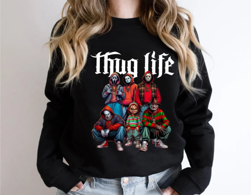 Thug Life Horror Movie Shirt, Movie Killer Shirt, Scary Halloween Shirt, Horror Friend Shirt, Halloween Vibes Shirt, Retro Halloween Shirt