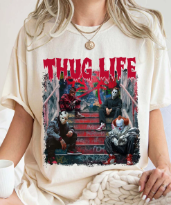 Thug Life Horror Movie Shirt, Movie Killer Shirt, Scary Halloween Sweatshirt, Horror Friend Tee, Retro Halloween Vibes Shirt