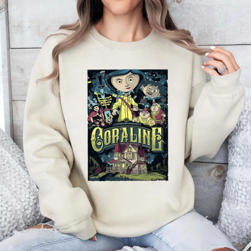 Halloween Coraline Shirt, Coraline Sweatshirt, Coraline Doll Shirt, Coraline Best For Coraline Movie, Retro Horror, Spooky movie tee