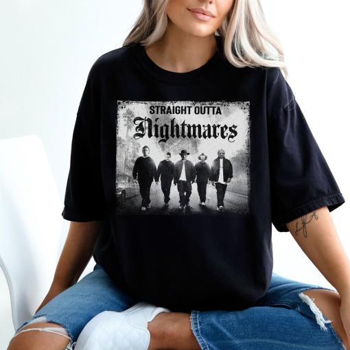 Halloween Horror Movie Shirt, Straight Outta Nightmares Shirt, Series Halloween Shirt, Halloween Scary Movie Shirt