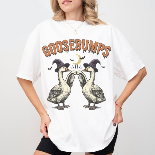 Comfort Colors Silly Goose, Goose Bumps Shirt, Halloween Shirt, Silly Goose Shirt