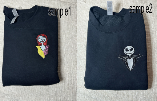 Custom Embroidered Halloween Party Tees, Embroidered Zero/ Sally/Jack/Mayor…Hoodie, Halloween Gift, The nightmare before Christmas